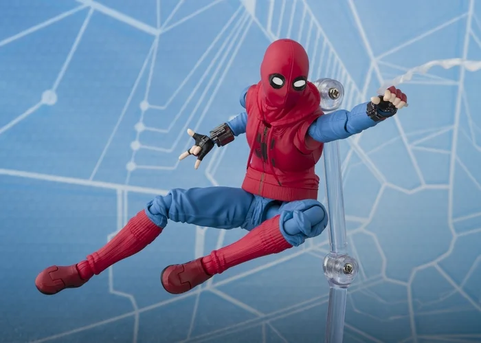 Bandai S.H.Figuarts Spider-Man: Homecoming Spider-Man Homemade Suit Ver. W/ Tamashii Option Act Wall 12 Bandai S.H.Figuarts Spider-Man: Homecoming Spider-Man Homemade Suit Ver. W/ Tamashii Option Act Wall - Image 10
