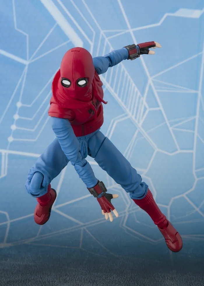 Bandai S.H.Figuarts Spider-Man: Homecoming Spider-Man Homemade Suit Ver. W/ Tamashii Option Act Wall 8 Bandai S.H.Figuarts Spider-Man: Homecoming Spider-Man Homemade Suit Ver. W/ Tamashii Option Act Wall - Image 6