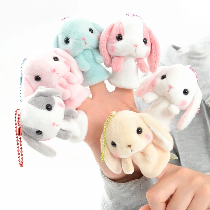 Pote Usa Loppy Rabbit Mini Puppets 3 Pote Usa Loppy Rabbit Mini Puppets