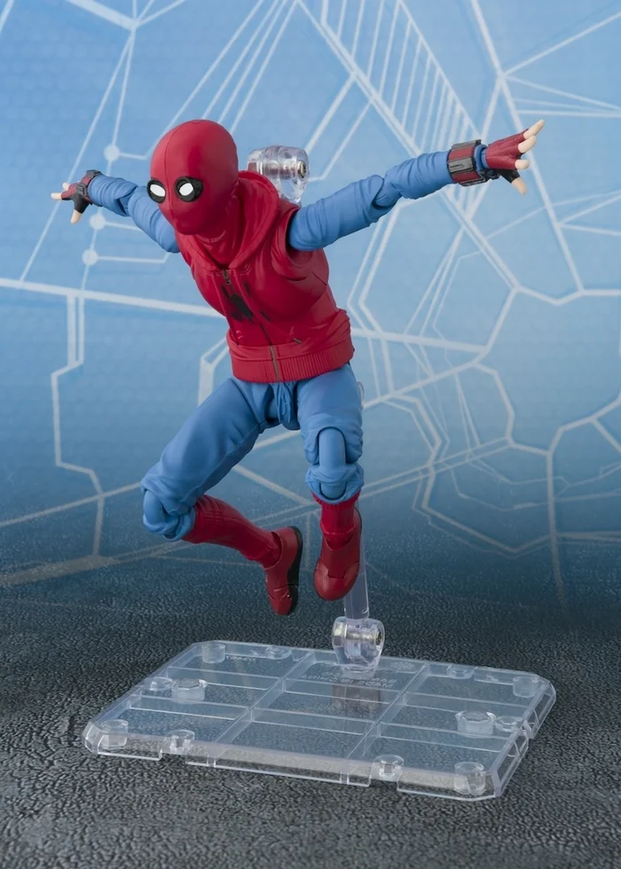 Bandai S.H.Figuarts Spider-Man: Homecoming Spider-Man Homemade Suit Ver. W/ Tamashii Option Act Wall 10 Bandai S.H.Figuarts Spider-Man: Homecoming Spider-Man Homemade Suit Ver. W/ Tamashii Option Act Wall - Image 8