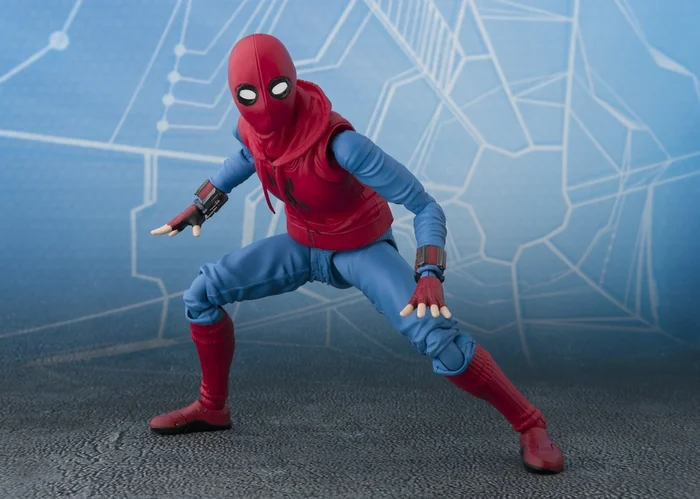 Bandai S.H.Figuarts Spider-Man: Homecoming Spider-Man Homemade Suit Ver. W/ Tamashii Option Act Wall 7 Bandai S.H.Figuarts Spider-Man: Homecoming Spider-Man Homemade Suit Ver. W/ Tamashii Option Act Wall - Image 5