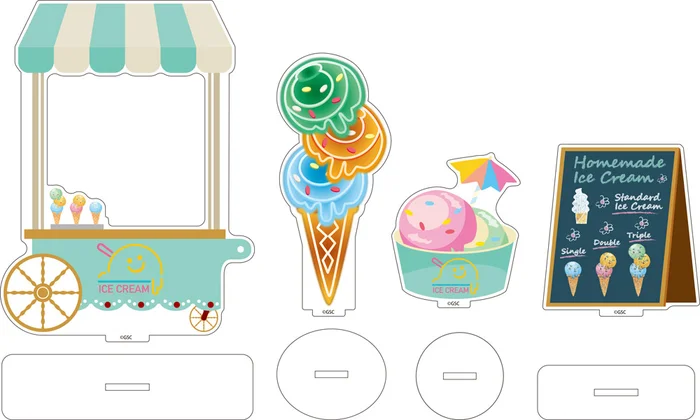 GOOD SMILE COMPANY Nendoroid More Acrylic Stand Decorations: Ice Cream Parlor 4 GOOD SMILE COMPANY Nendoroid More Acrylic Stand Decorations: Ice Cream Parlor - Image 2